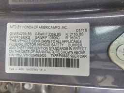 2018 HONDA ACCORD