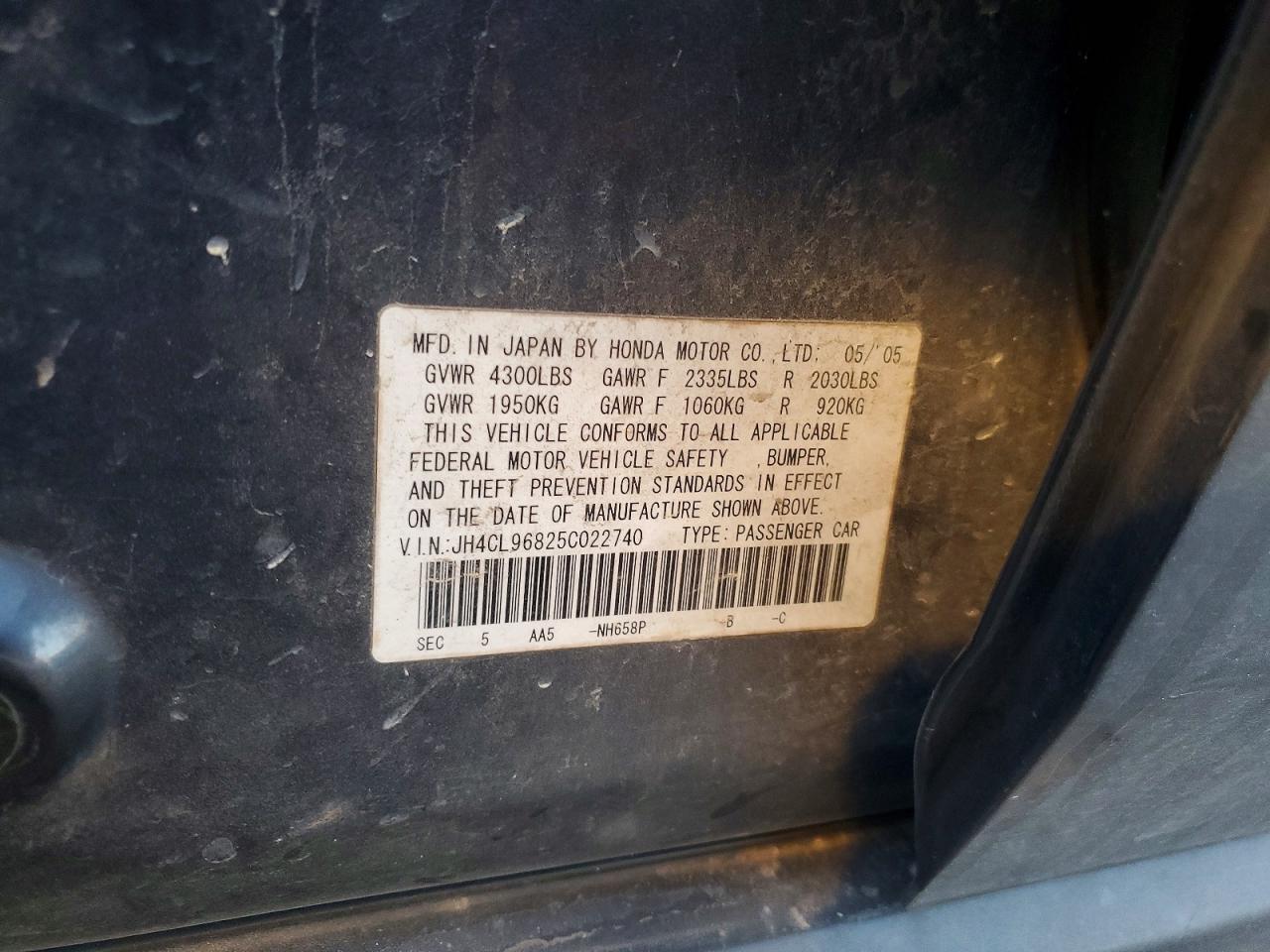 2005 ACURA TSX