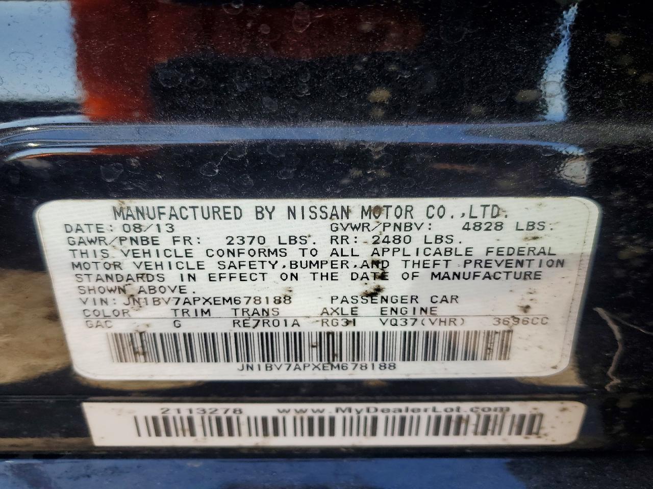 2014 INFINITI Q50