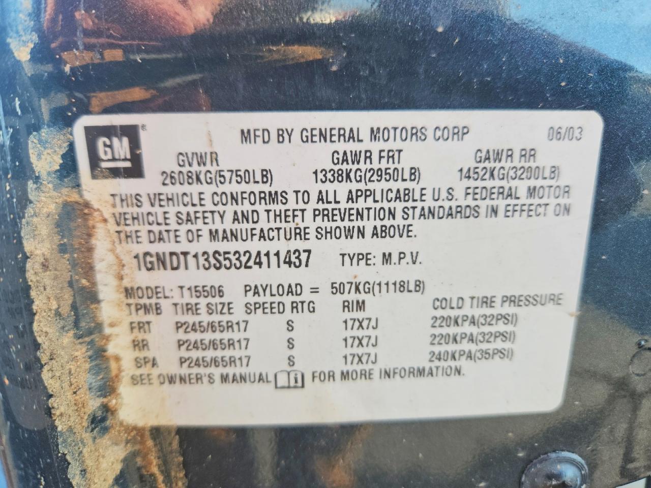 2003 CHEVROLET Trailblazer