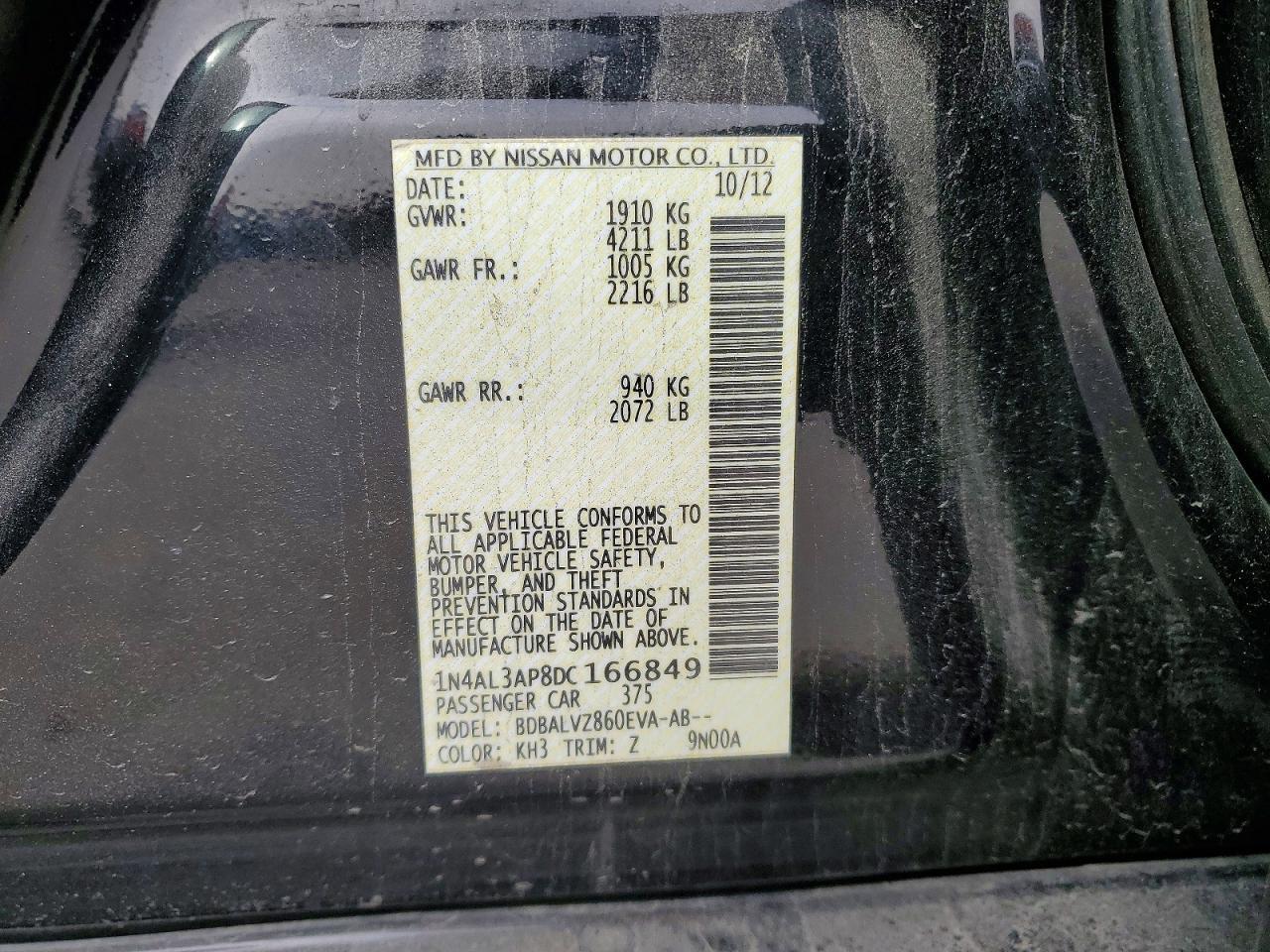 2013 NISSAN ALTIMA
