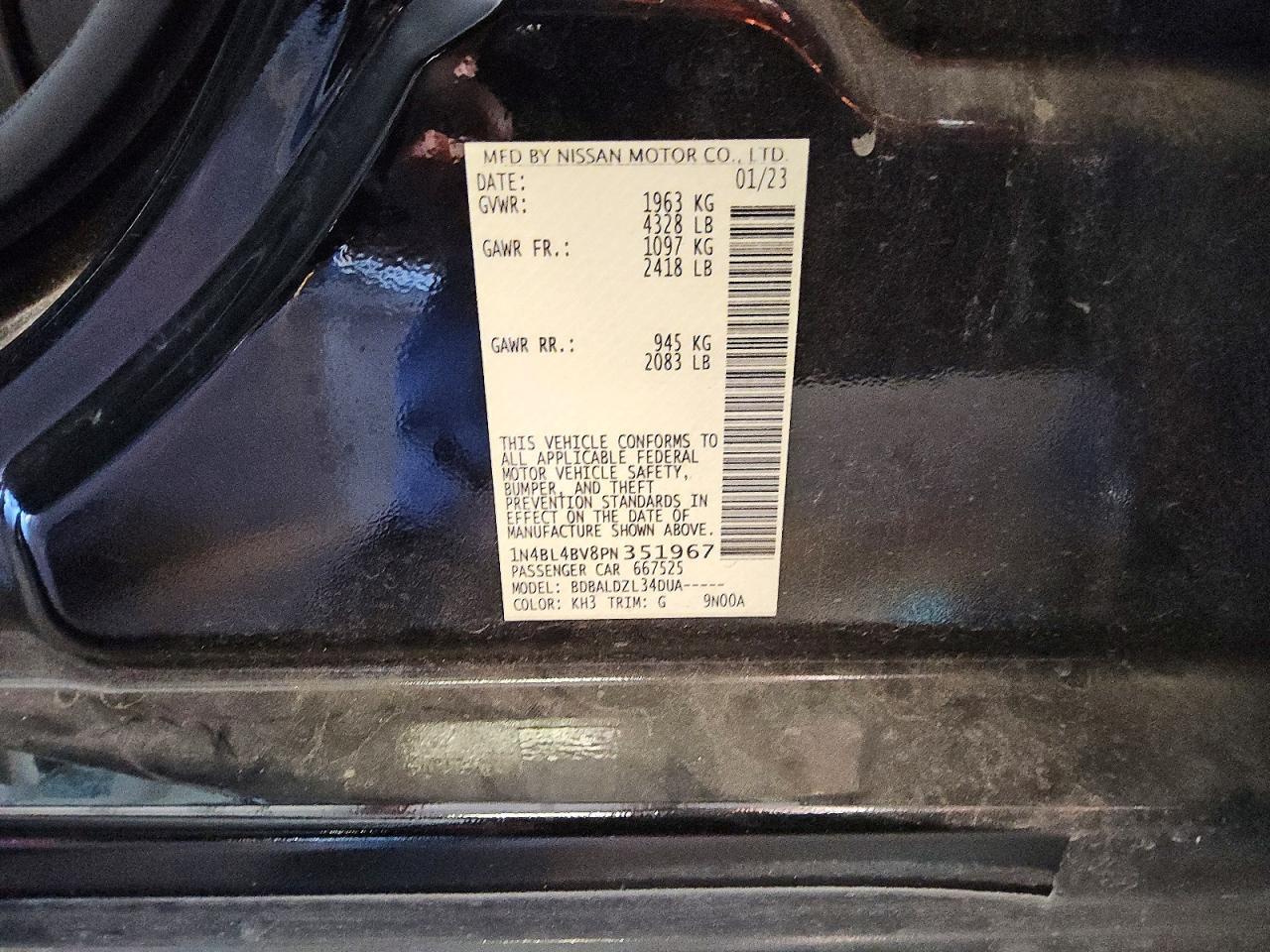 2023 NISSAN ALTIMA