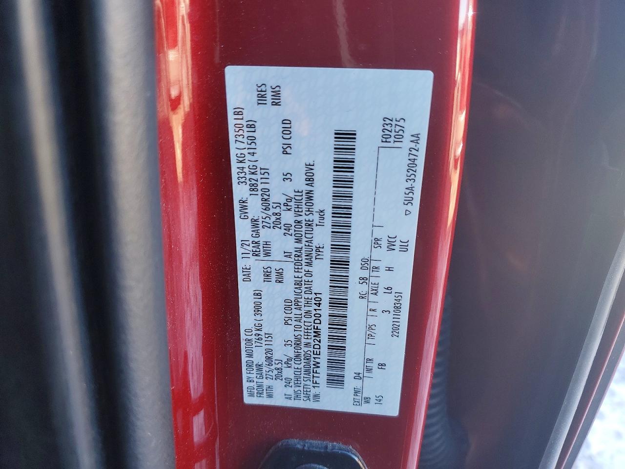 2021 FORD F-150