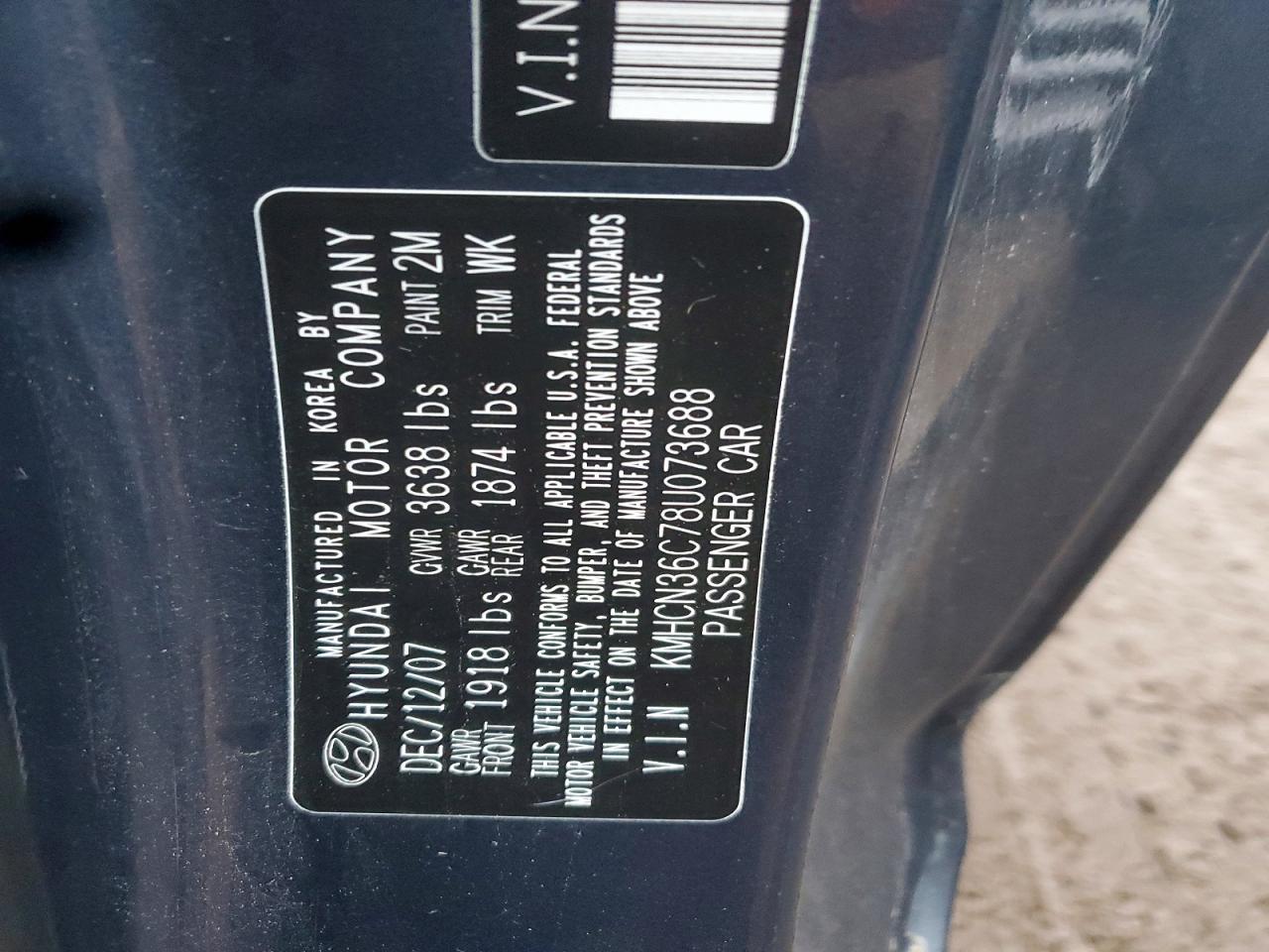 2008 HYUNDAI ACCENT