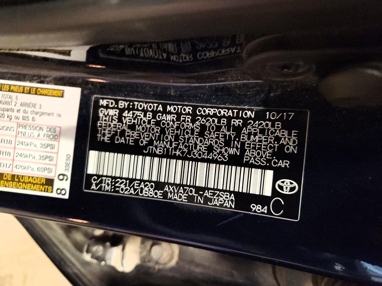 2018 TOYOTA CAMRY