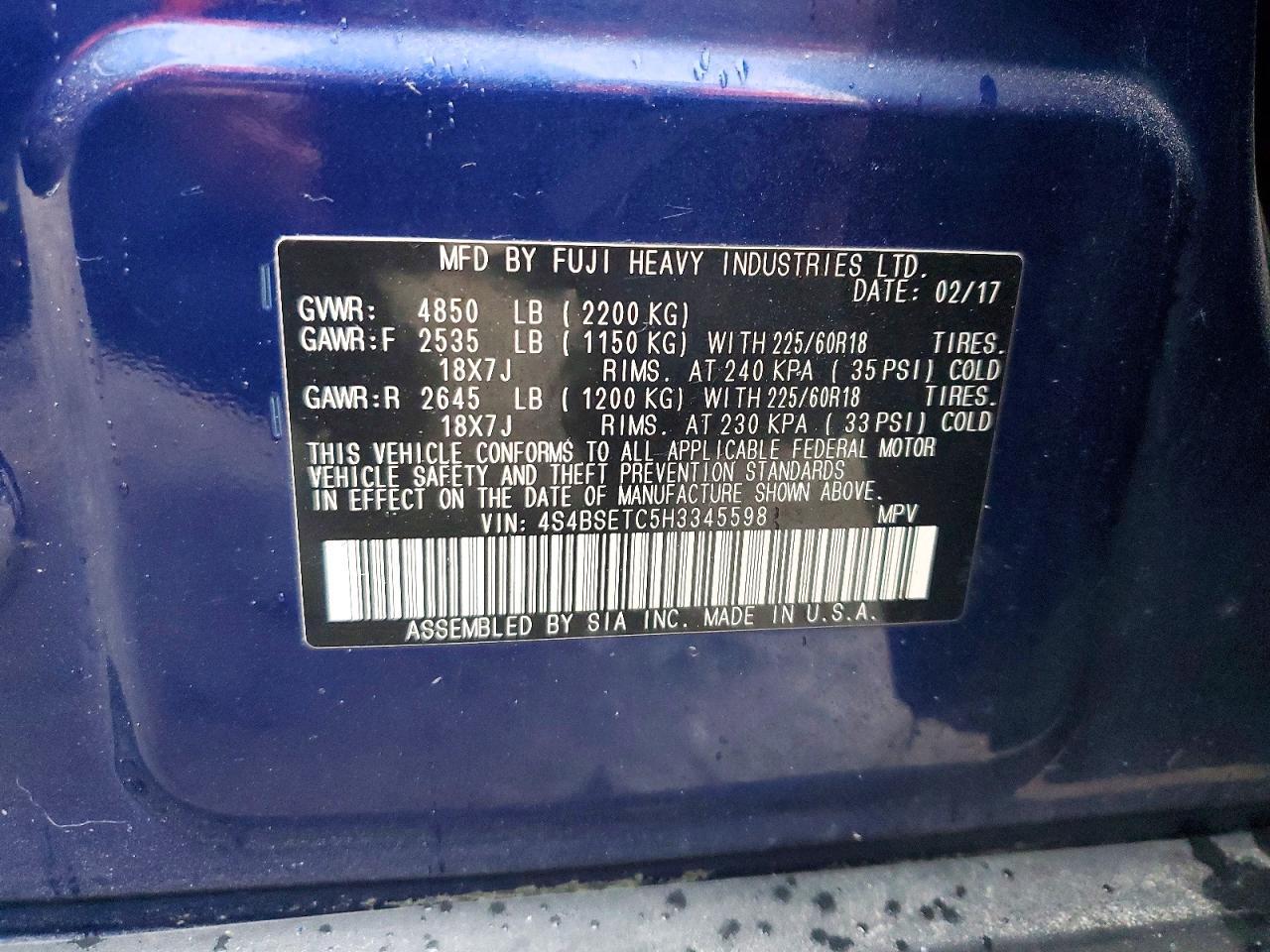 2017 SUBARU Outback