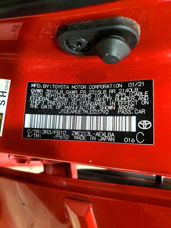 2021 TOYOTA COROLLA