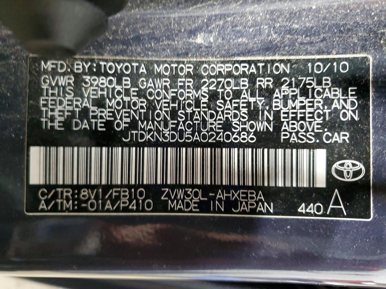 2010 TOYOTA PRIUS