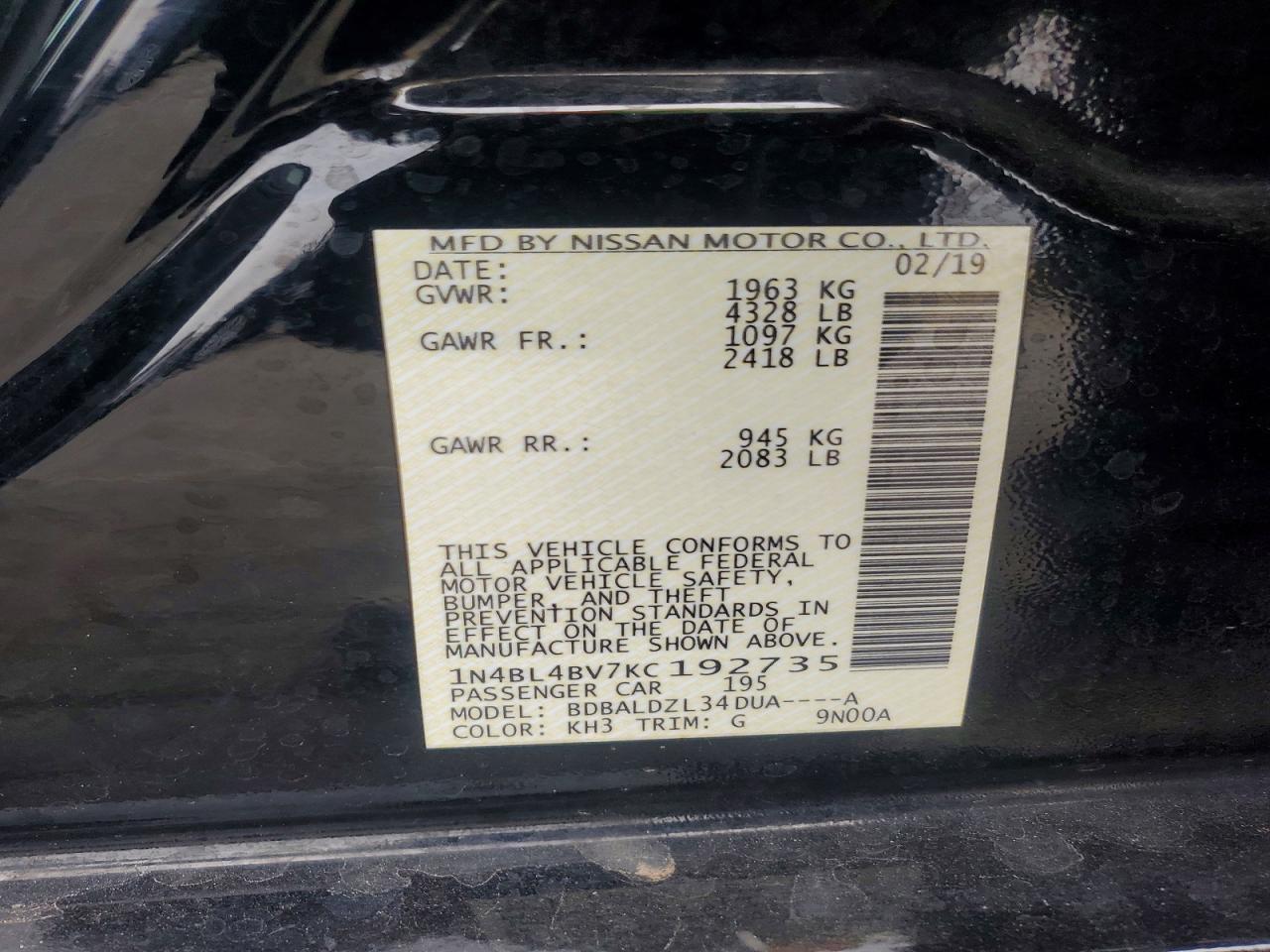 2019 NISSAN
