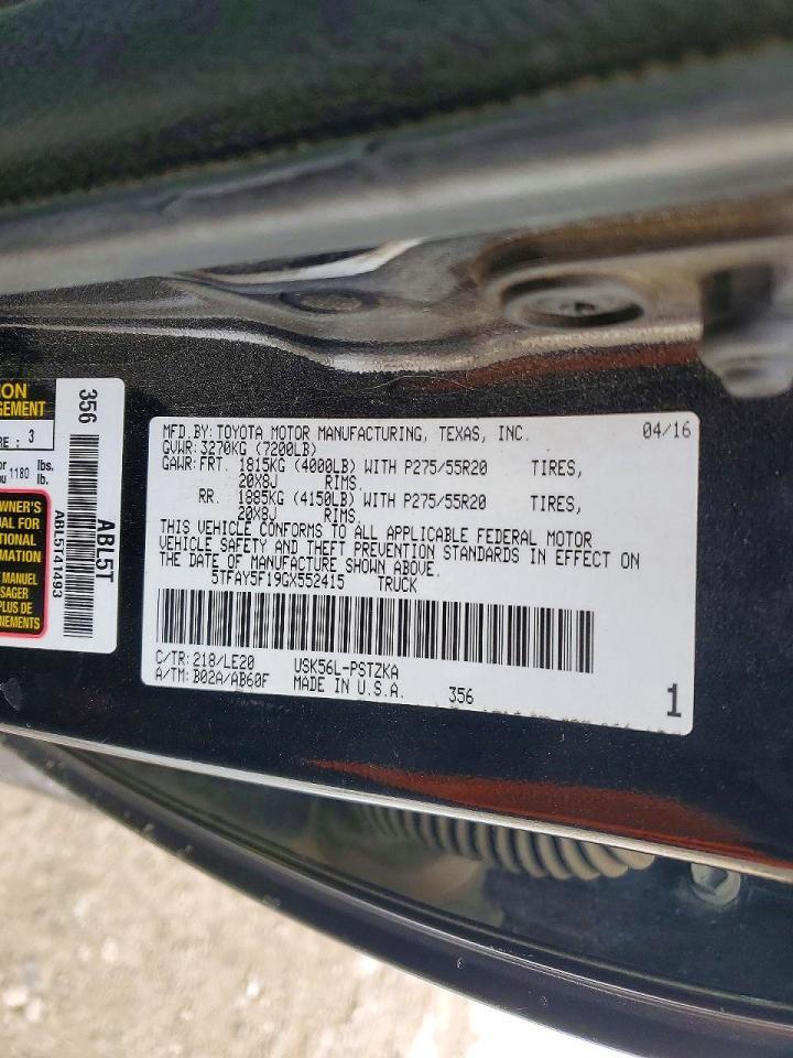 2016 TOYOTA TUNDRA