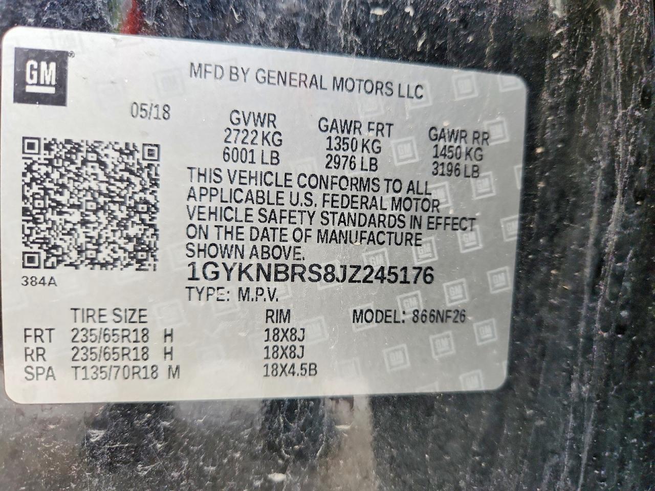2018 CADILLAC XT5