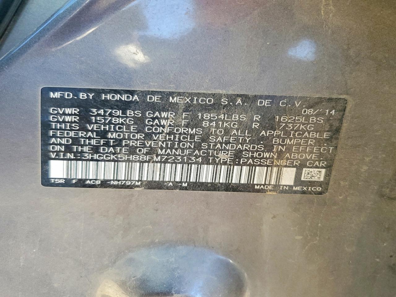 2015 HONDA FIT