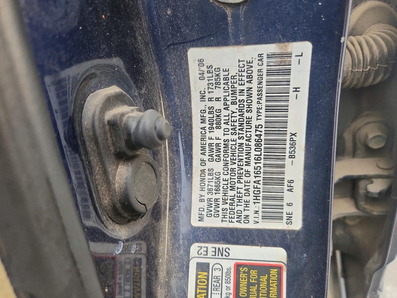 2006 HONDA CIVIC