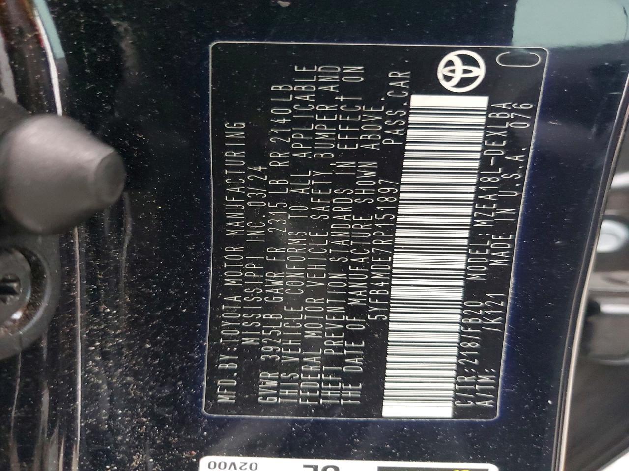 2024 TOYOTA COROLLA