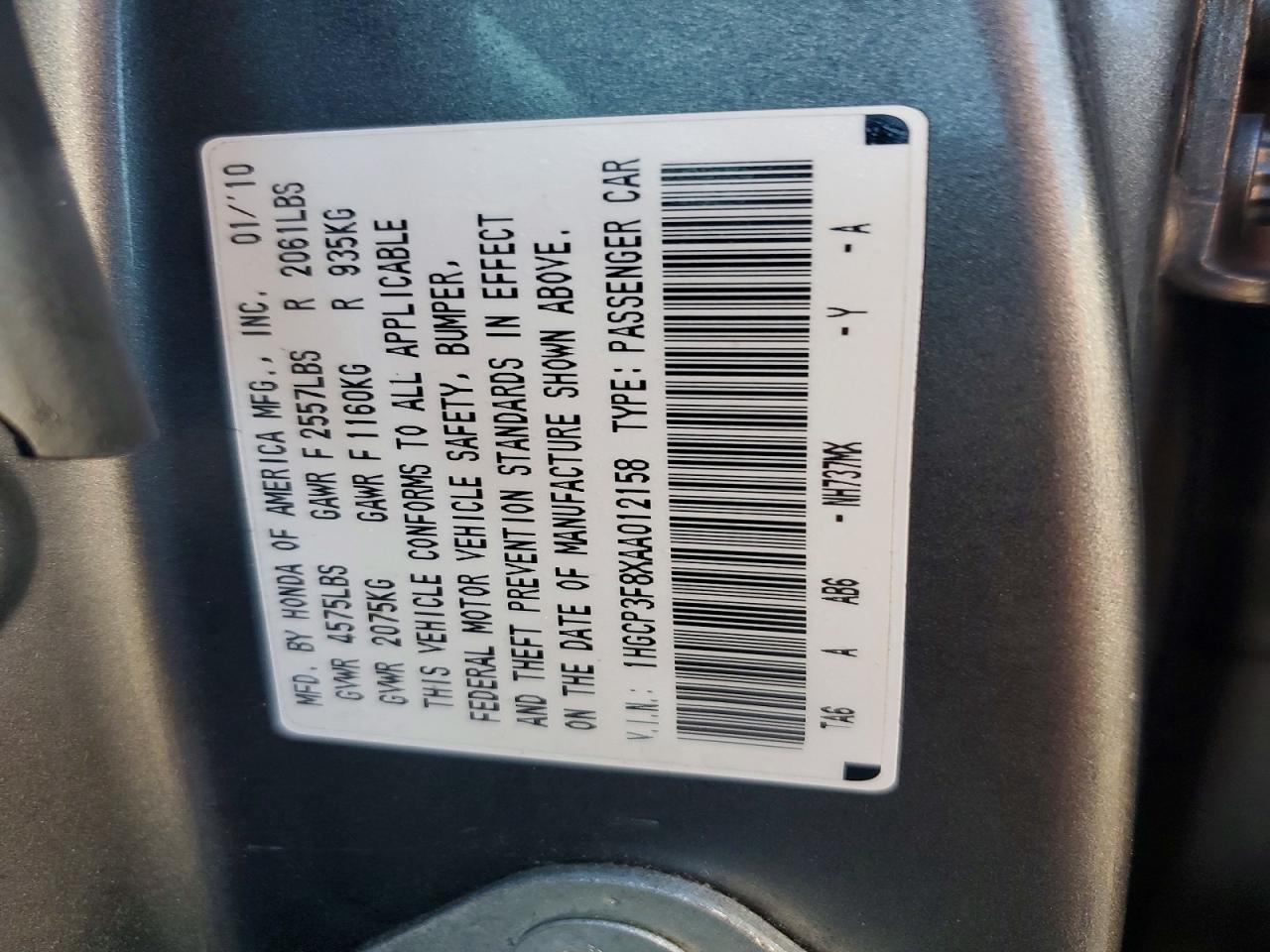 2010 HONDA ACCORD