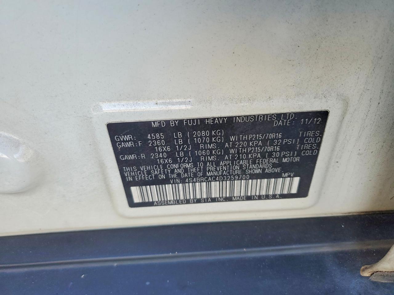 2013 SUBARU Outback