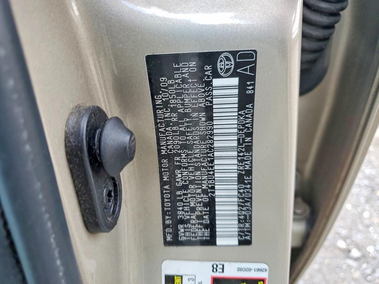 2010 TOYOTA COROLLA