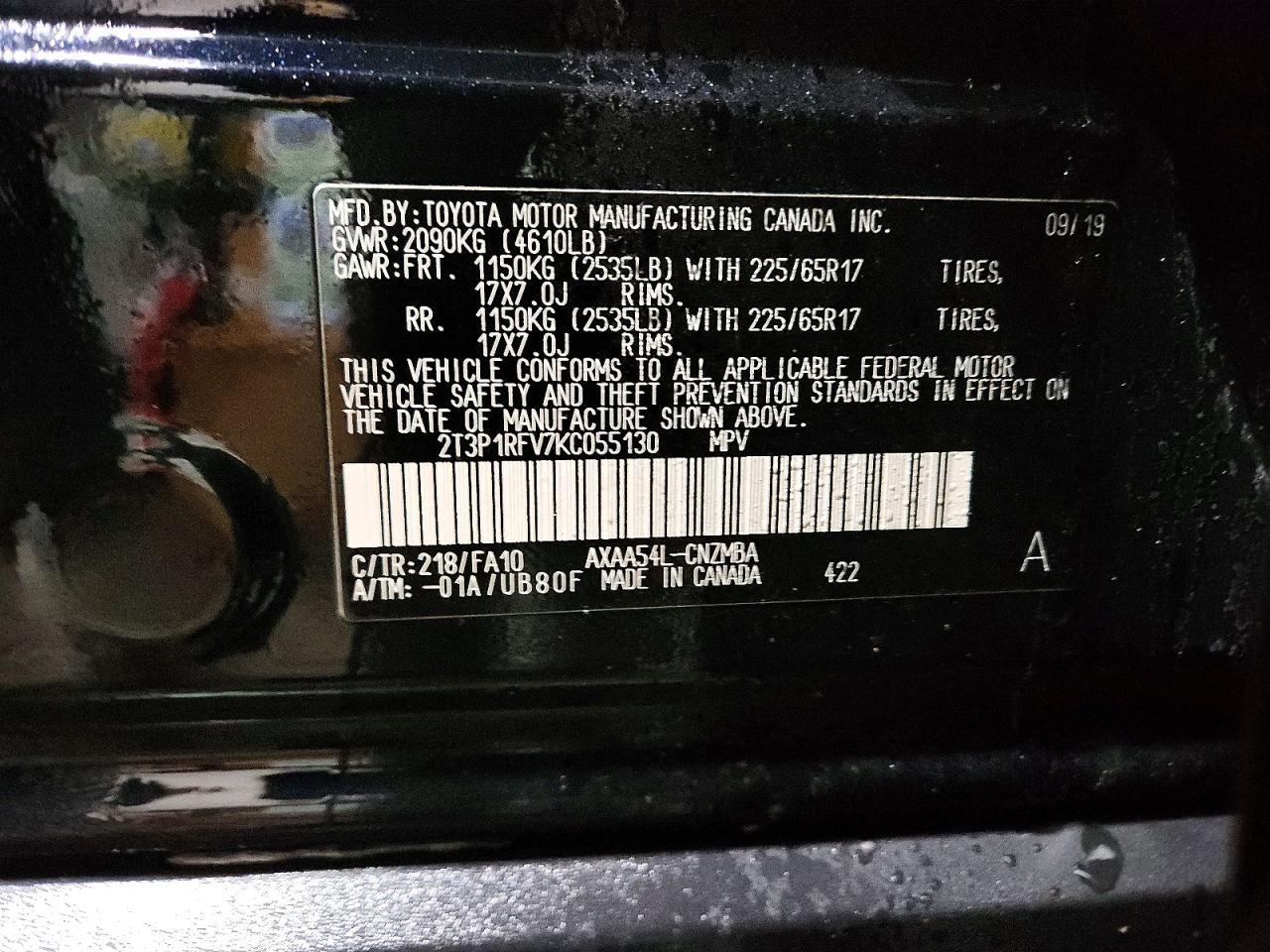 2019 TOYOTA RAV4