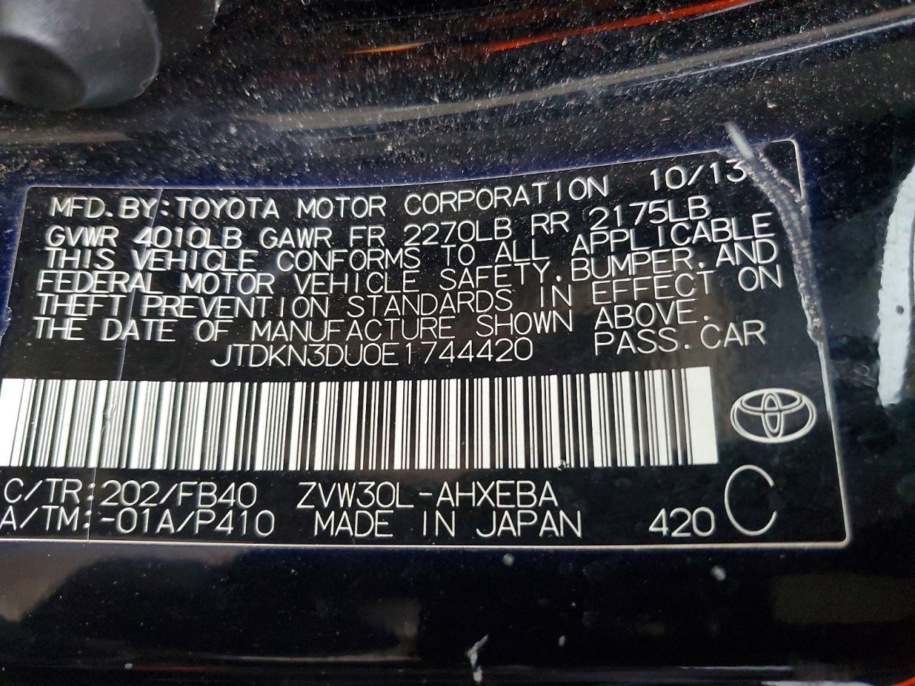 2014 TOYOTA PRIUS