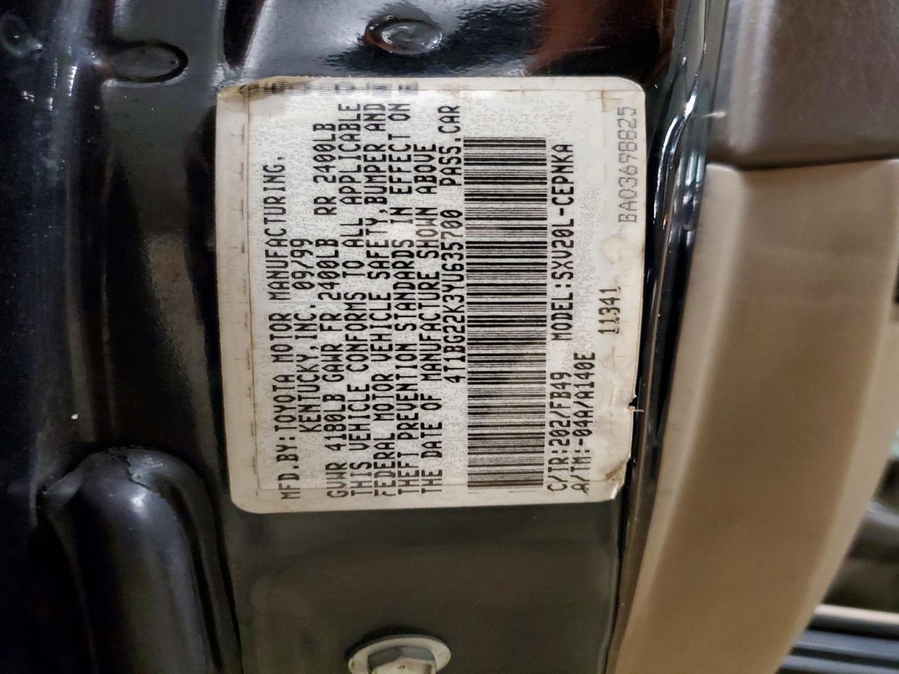 2000 TOYOTA CAMRY