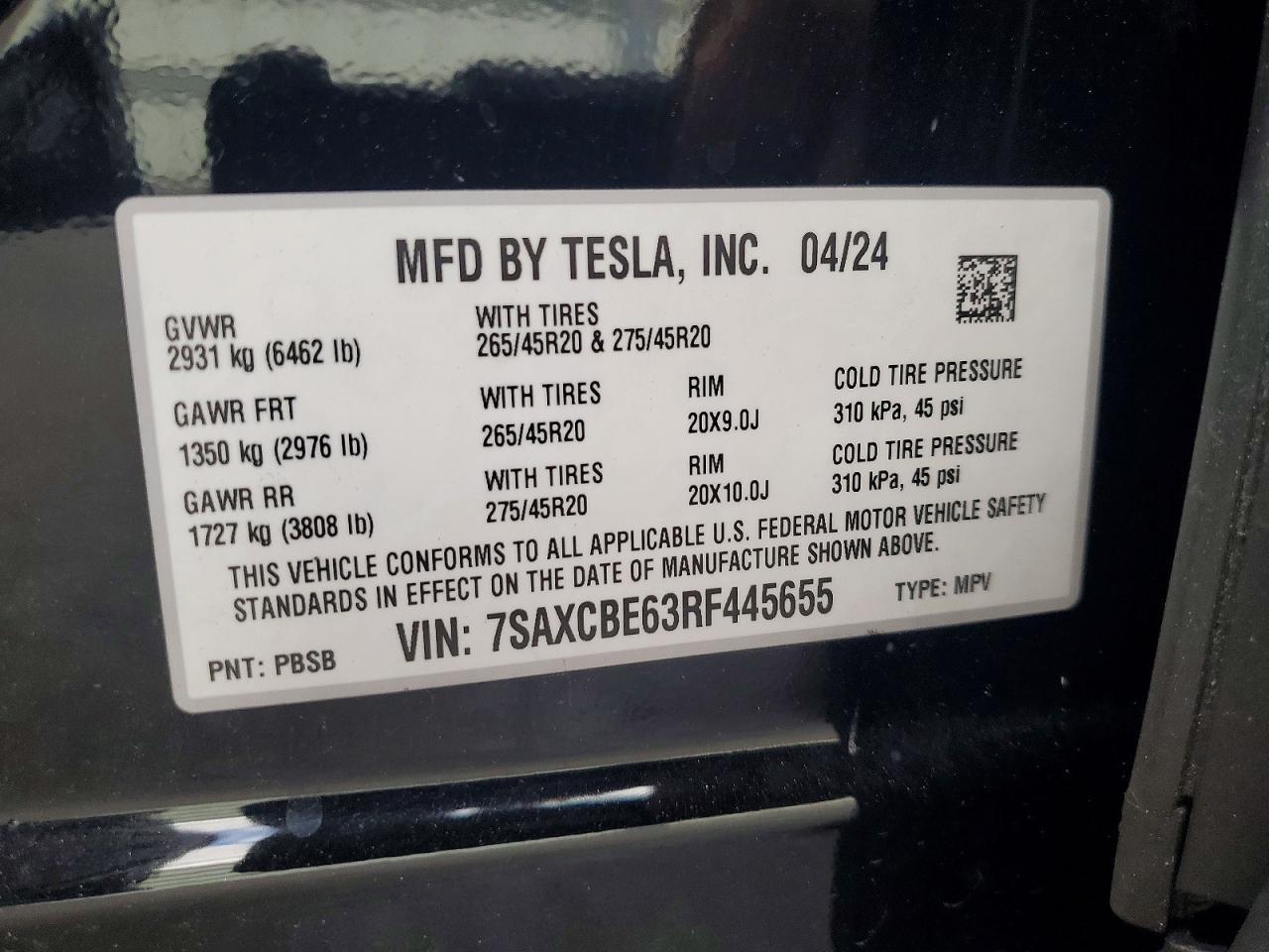 2024 TESLA MODEL X