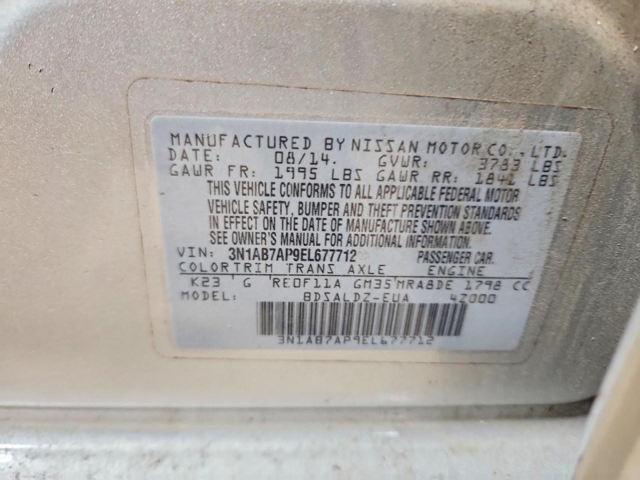 2014 NISSAN SENTRA