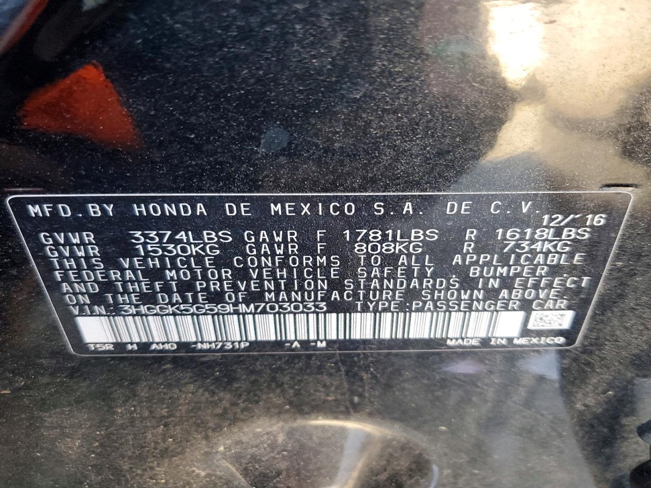 2017 HONDA FIT