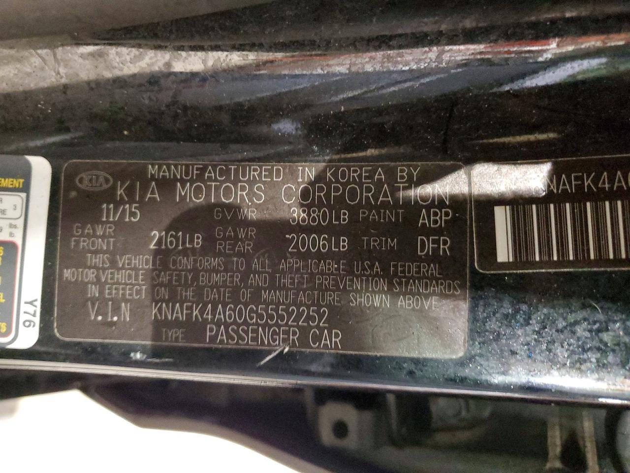 2016 KIA FORTE