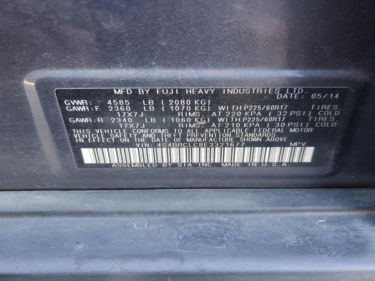 2014 SUBARU Outback