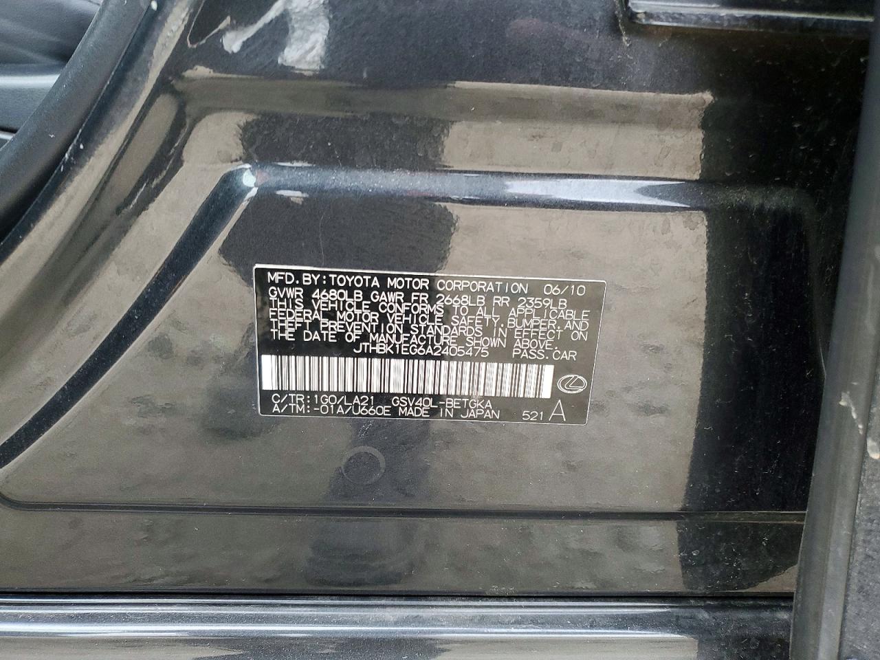 2010 LEXUS ES 350