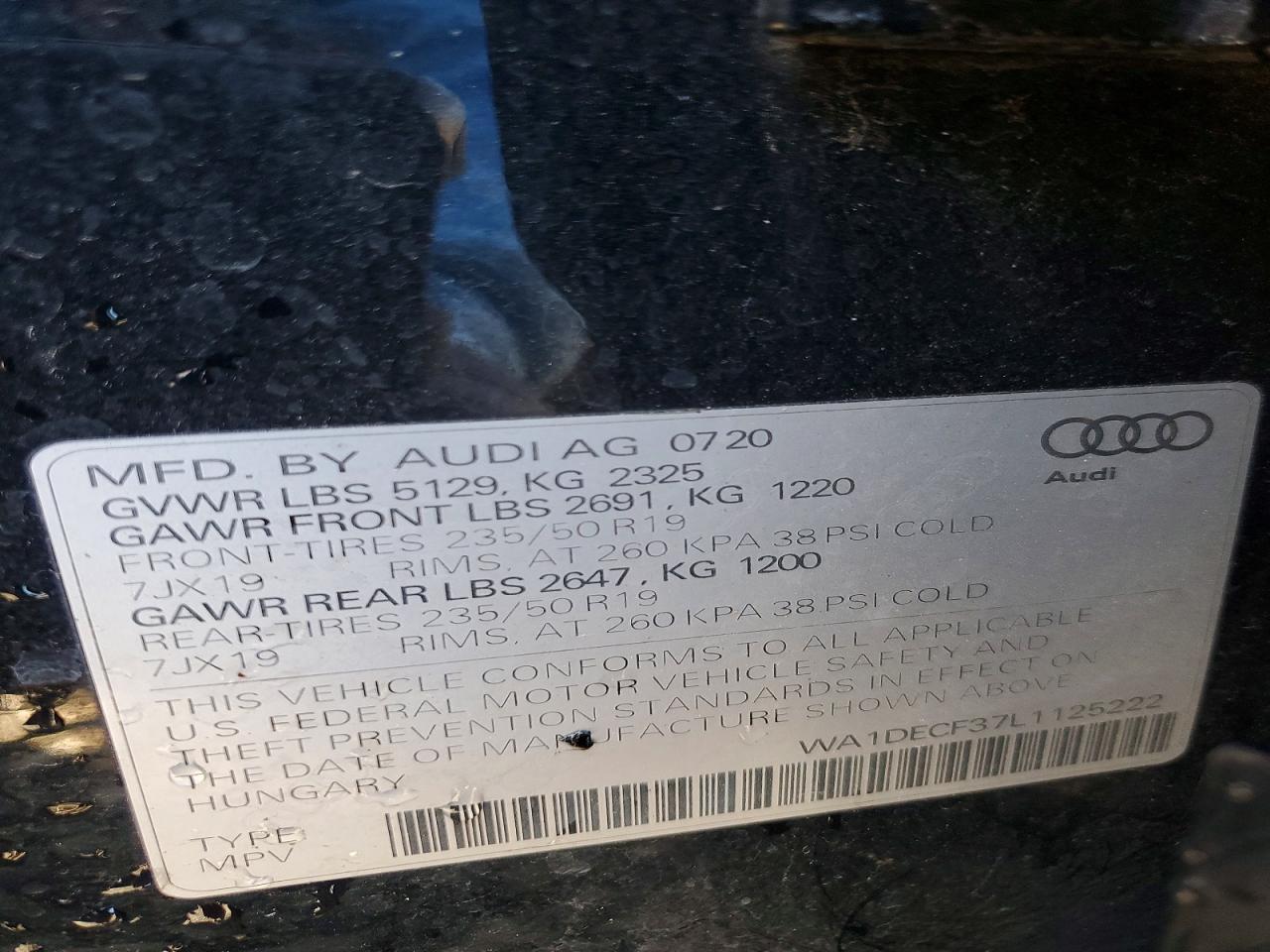 2020 AUDI Q3