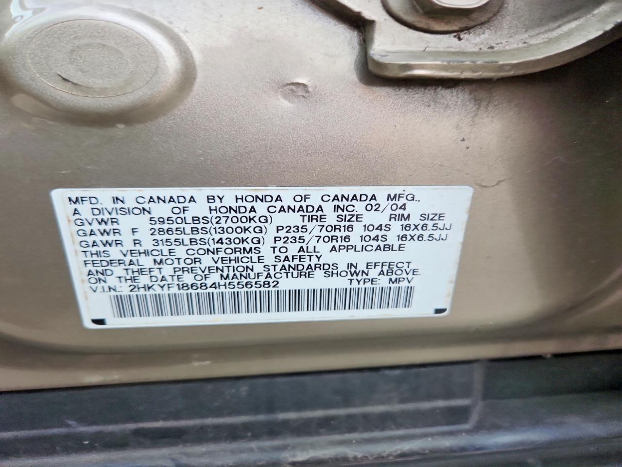 2004 HONDA PILOT