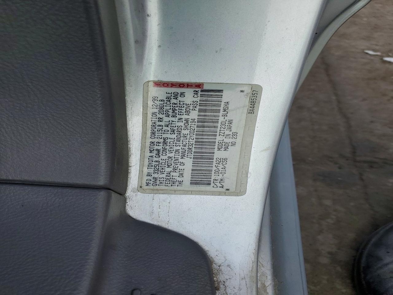 2000 TOYOTA Celica