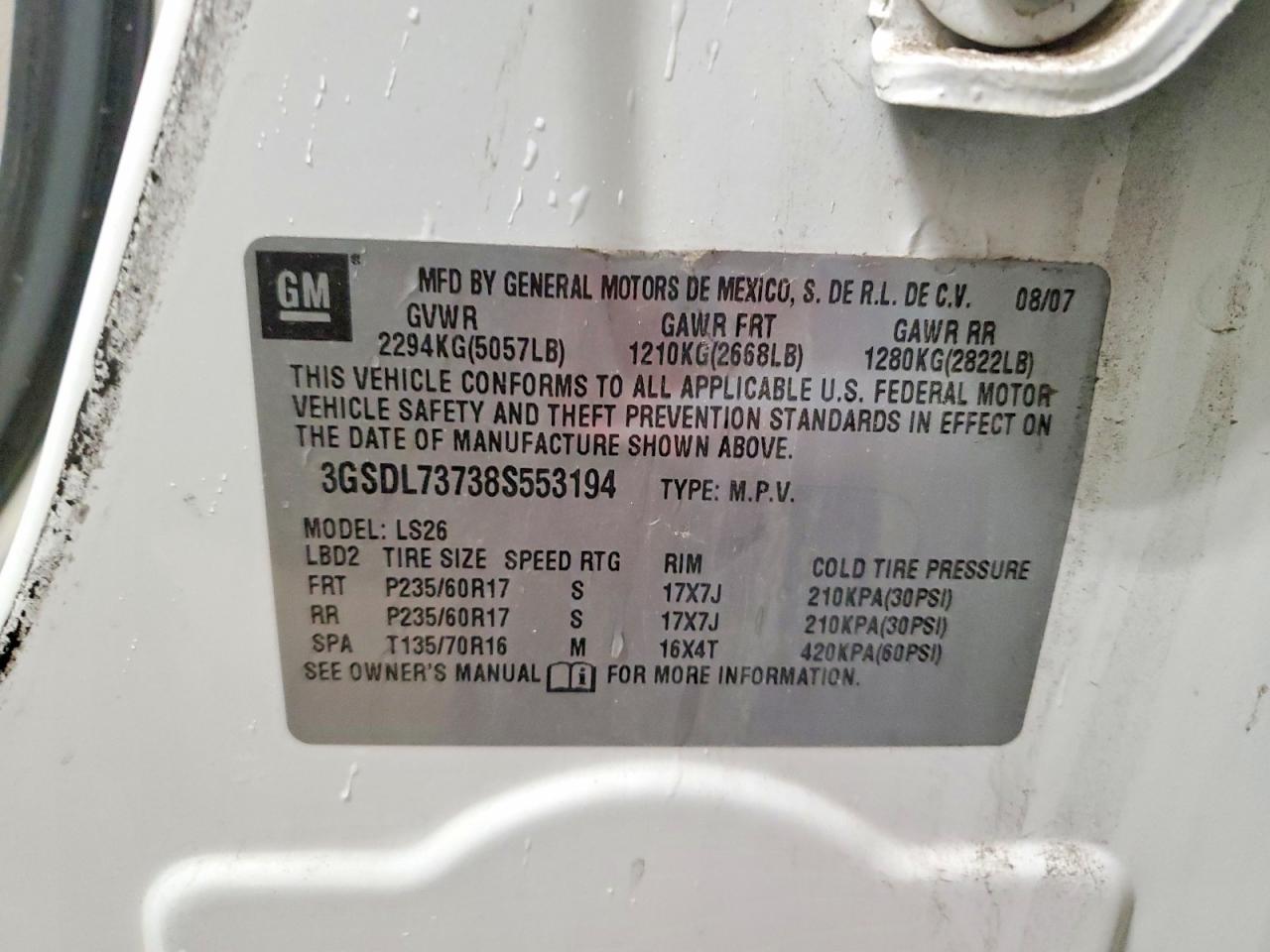 2008 SATURN Vue