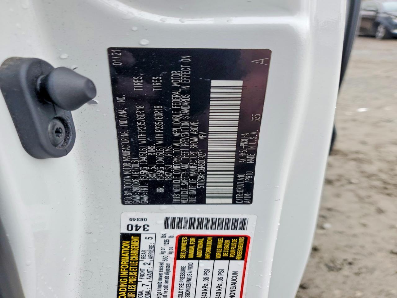 2021 TOYOTA SIENNA