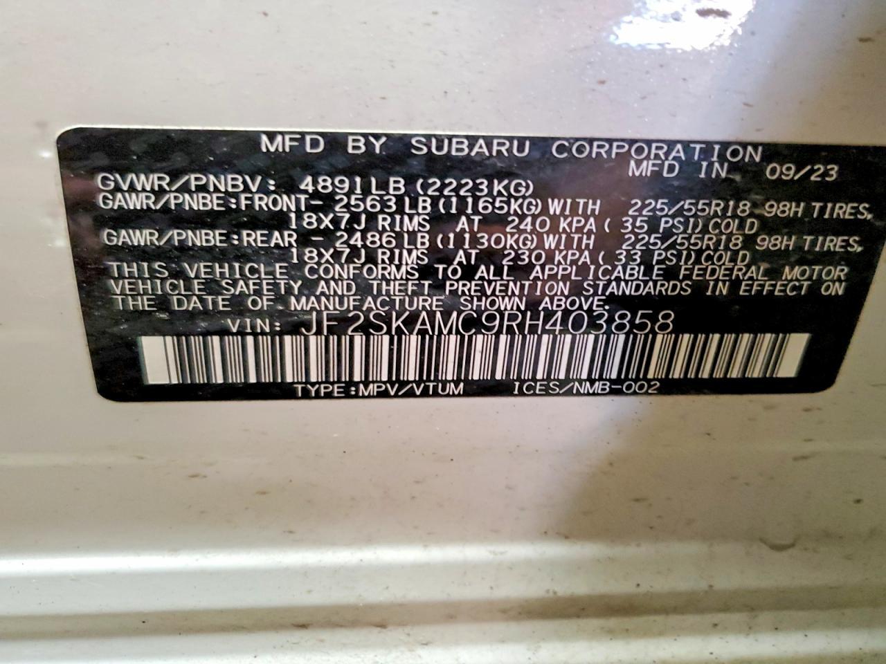 2024 SUBARU FORESTER