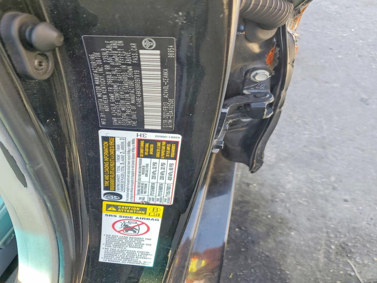 2009 TOYOTA CAMRY