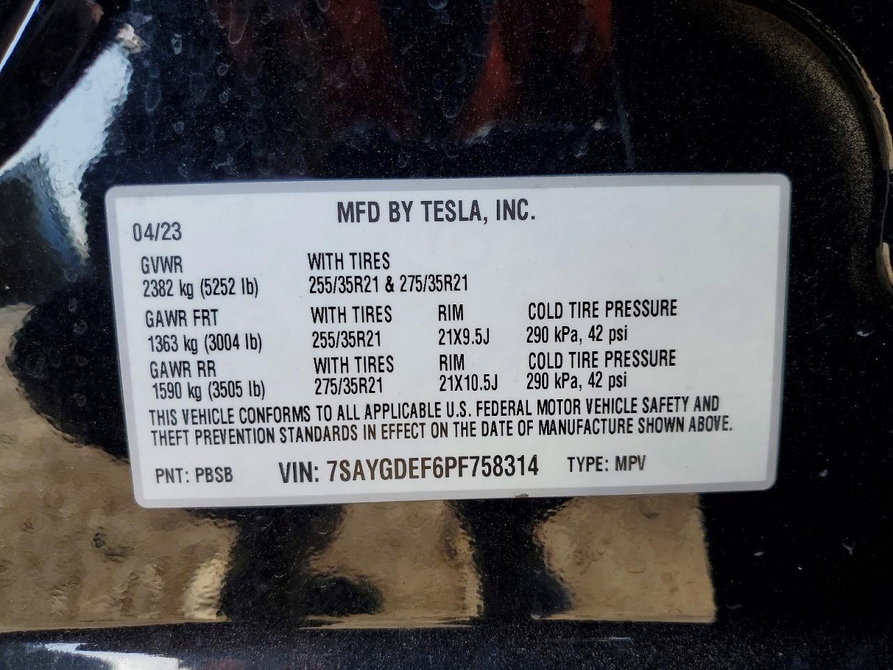 2023 TESLA MODEL Y