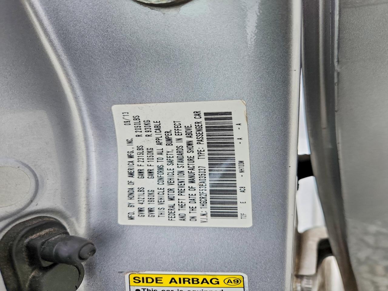 2014 HONDA ACCORD