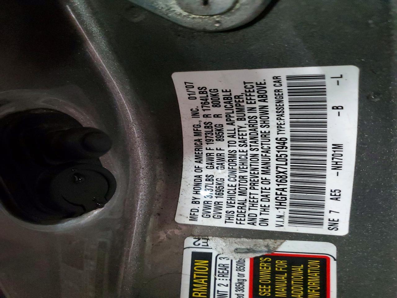 2007 HONDA CIVIC