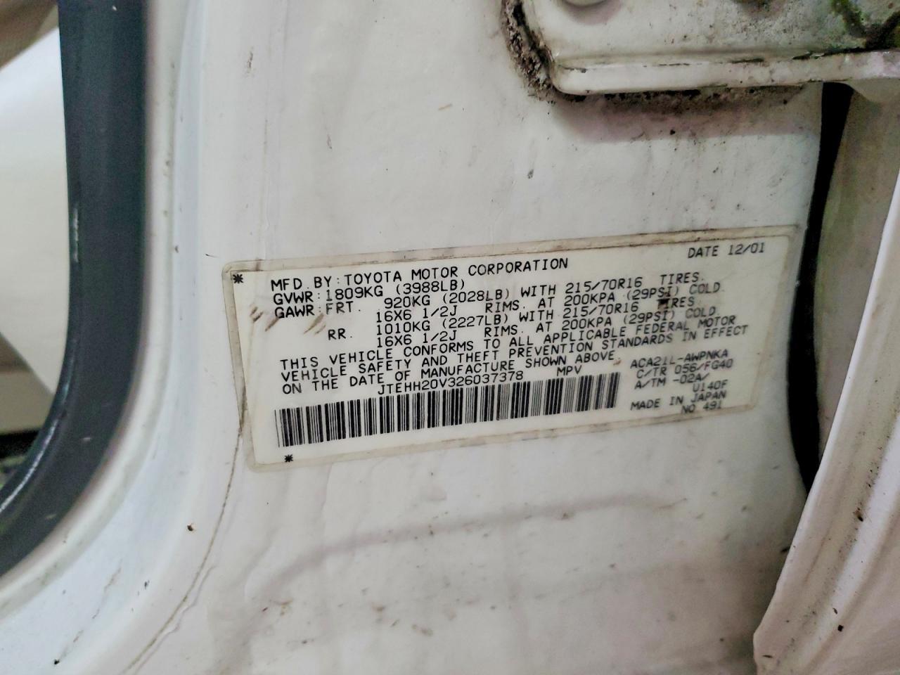 2002 TOYOTA RAV4