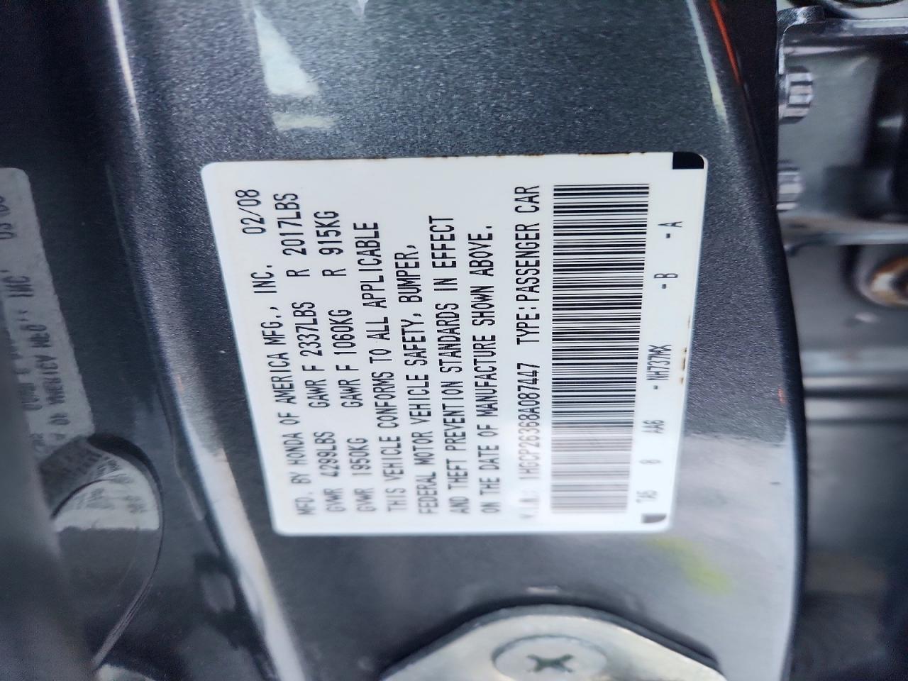 2008 HONDA ACCORD