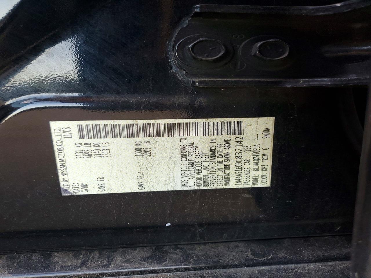 2009 NISSAN Maxima