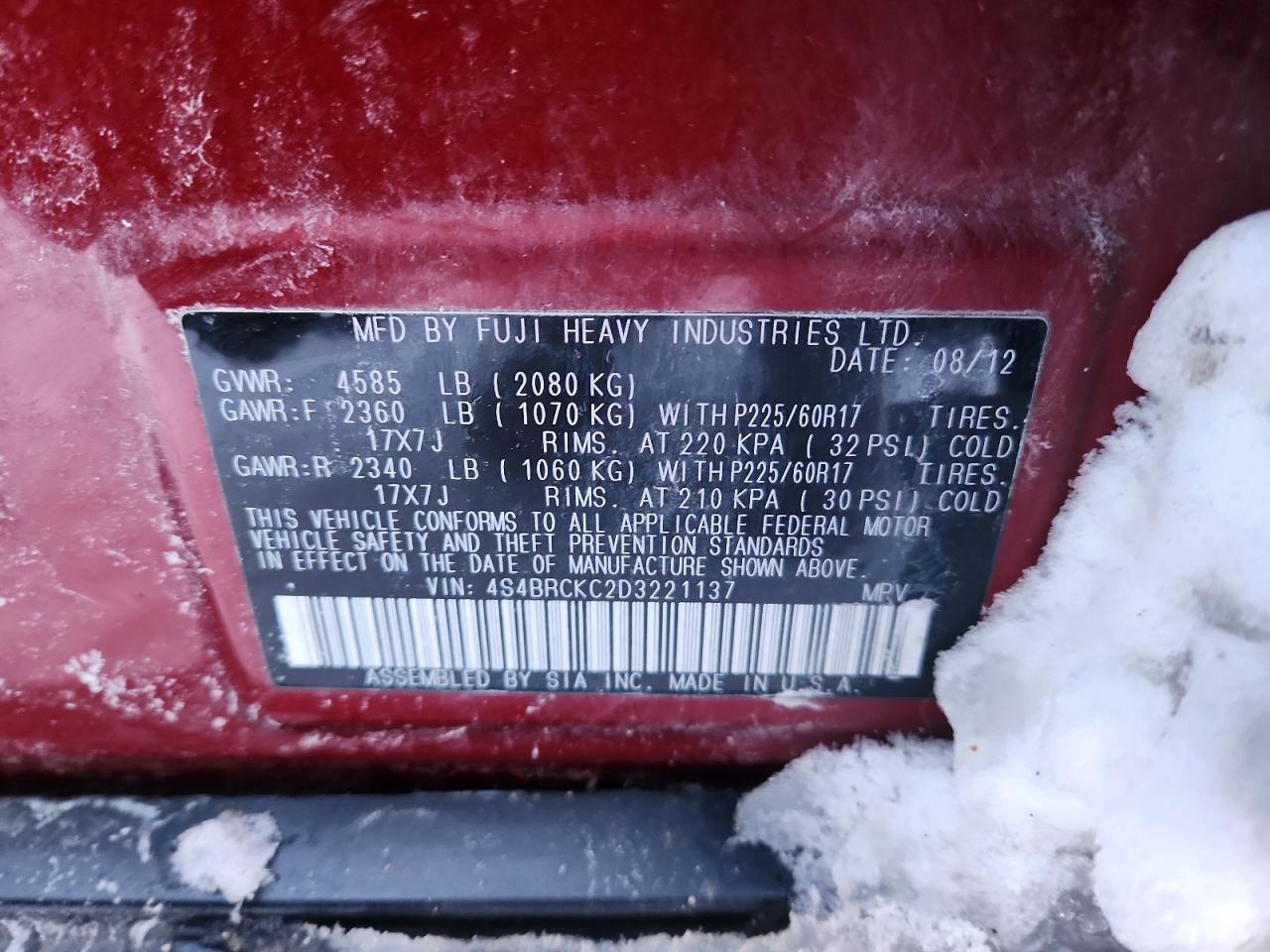 2013 SUBARU Outback