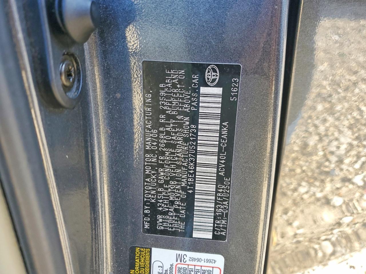 2007 TOYOTA CAMRY