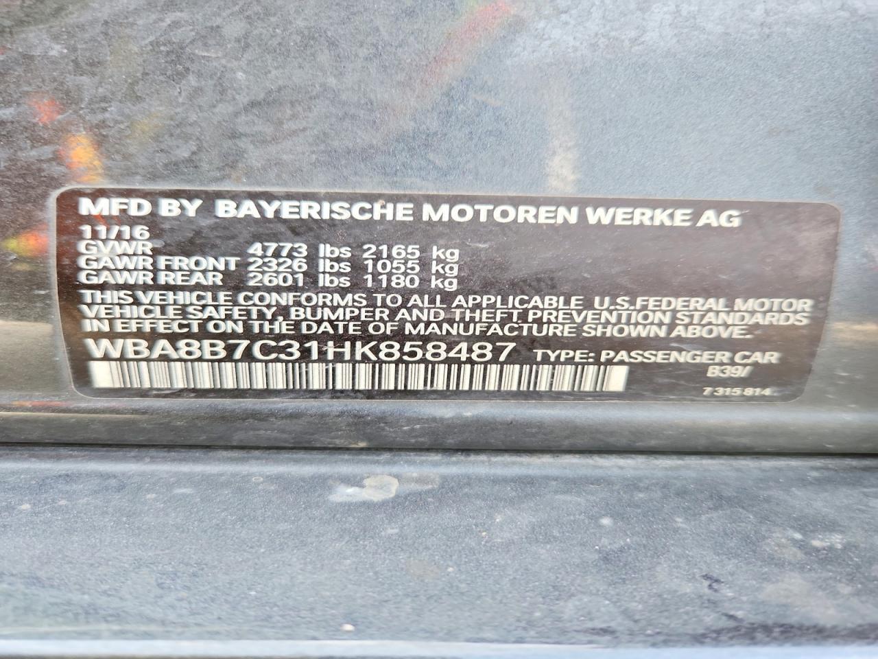 2017 BMW 3 SERIES