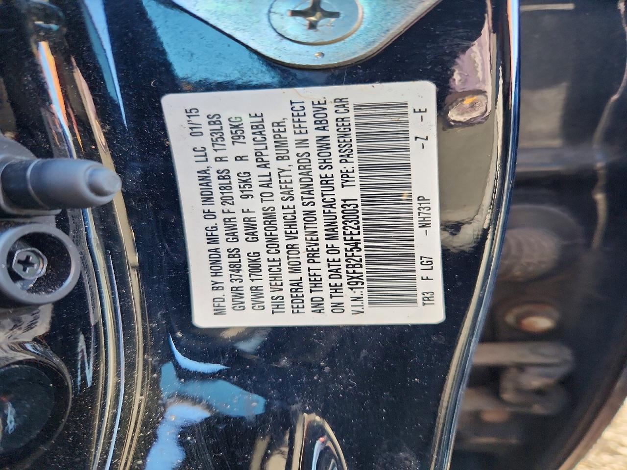 2015 HONDA CIVIC