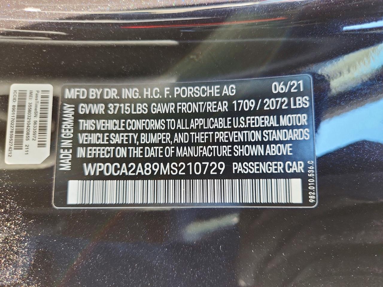 2021 PORSCHE Boxster