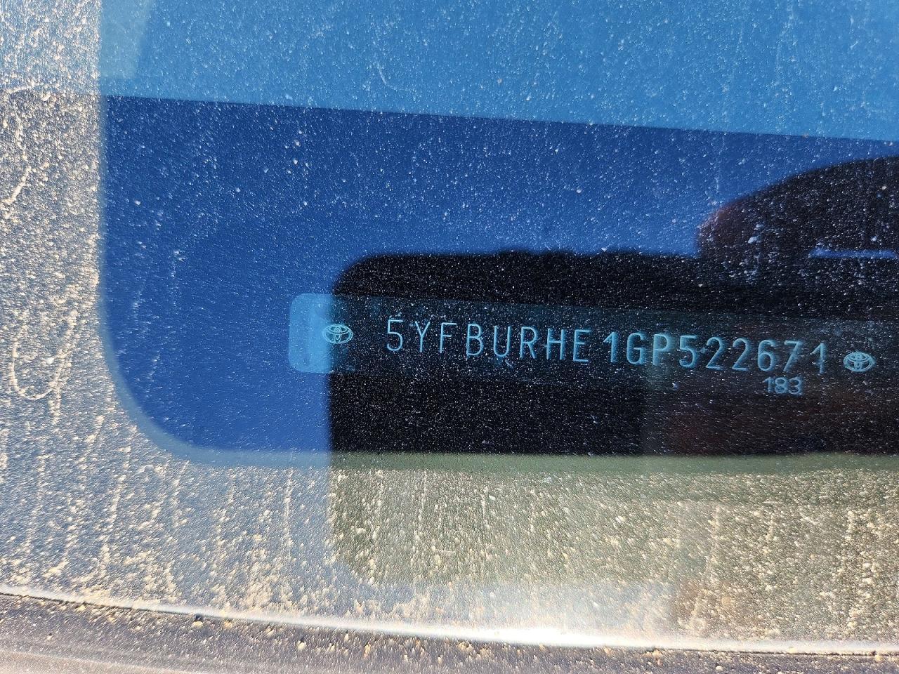 2016 TOYOTA COROLLA