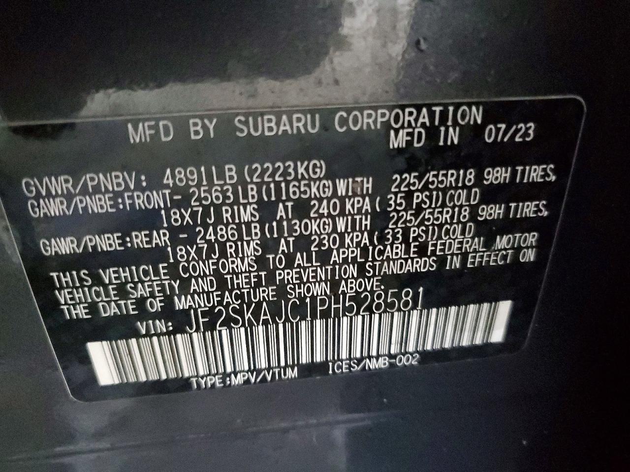 2023 SUBARU FORESTER